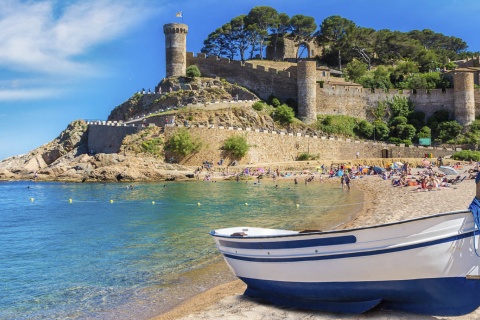 Playa Gran de Tossa de Mar (Girona, Cataluña)