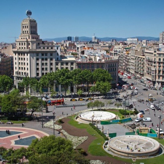 Plaza de Cataluña square. Barcelona