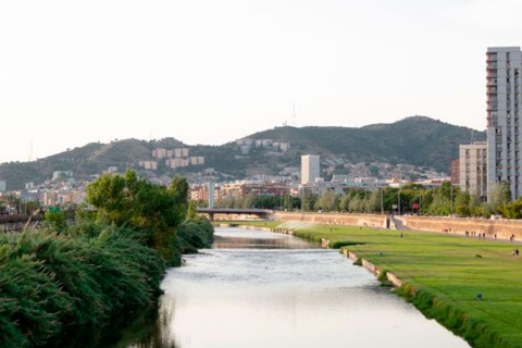 Besòs River in Santa Coloma de Gramenet