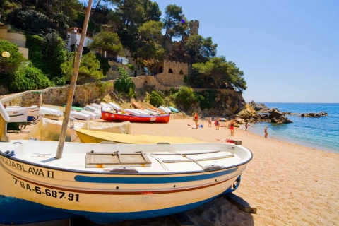 Bucht Sa Caleta in Lloret de Mar. Girona