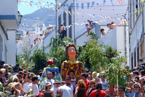 Danses pendant la Fête de la Branche. Agaete, Grande Canarie