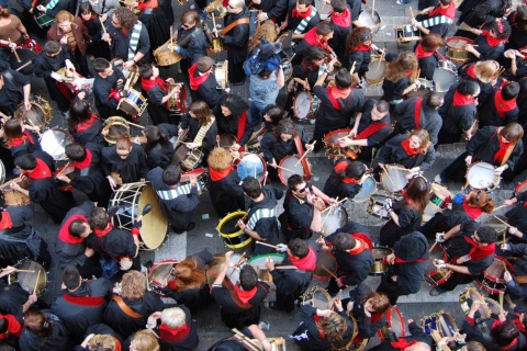 Tamborileiros na rua