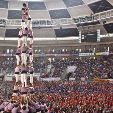 Wettbewerb der „Castells“ (Menschentürme) in Tarragona