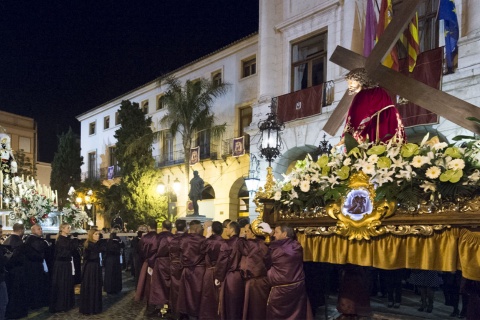 Procissão do Encontro na Semana Santa de Gandía (Valencia)