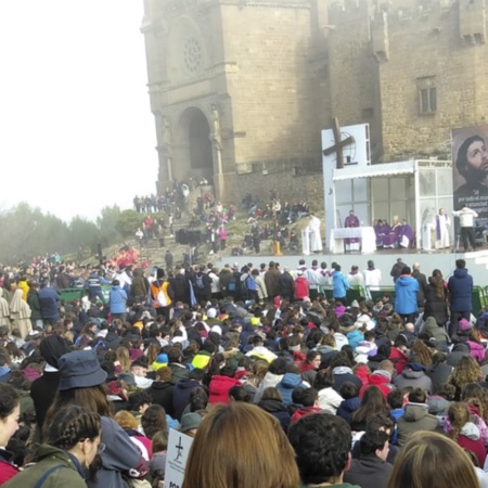 „Las Javieradas“, Wallfahrt bis zum Schloss von San Javier (Navarra).