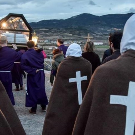 Santa Sepoltura dei “Picaos” durante la Settimana Santa di San Vicente de la Sonsierra (La Rioja)