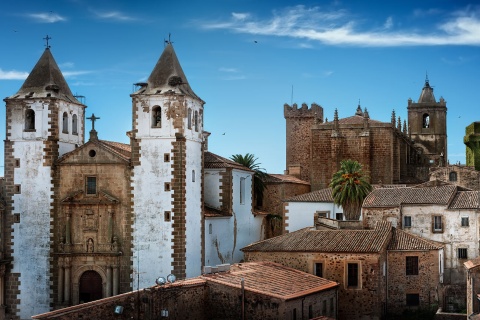 Blick auf Cáceres, Extremadura