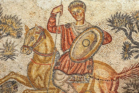 Mosaico con scena di caccia. Museo Nazionale di Arte Romana di Mérida