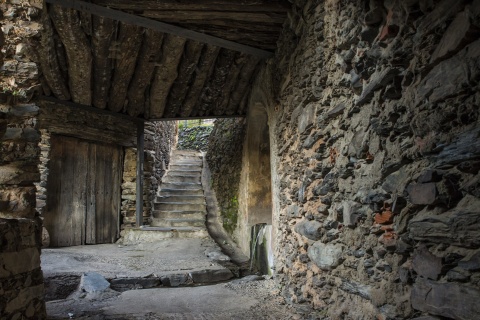 Arquitetura típica de Robledillo de Gata (Cáceres, Extremadura)