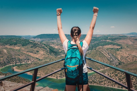 Tourist in Monfragüe, Extremadura