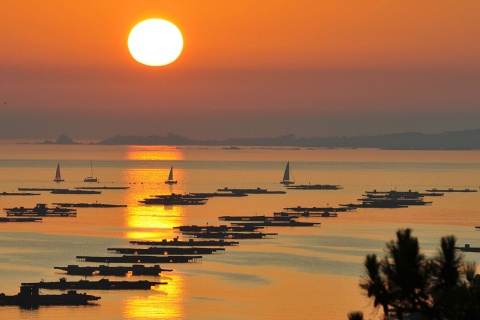 Tramonto sulle Rías Baixas, Pontevedra