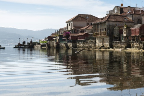 Widok na Combarro (Pontevedra, Galicja)