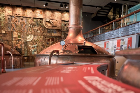 View of the inside of the Mundo Estrella Galicia (MEGA) Museum in A Coruña