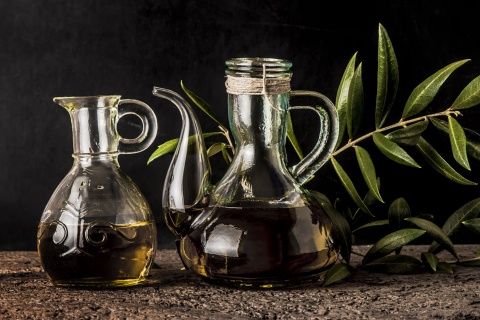 Bottles of olive oil