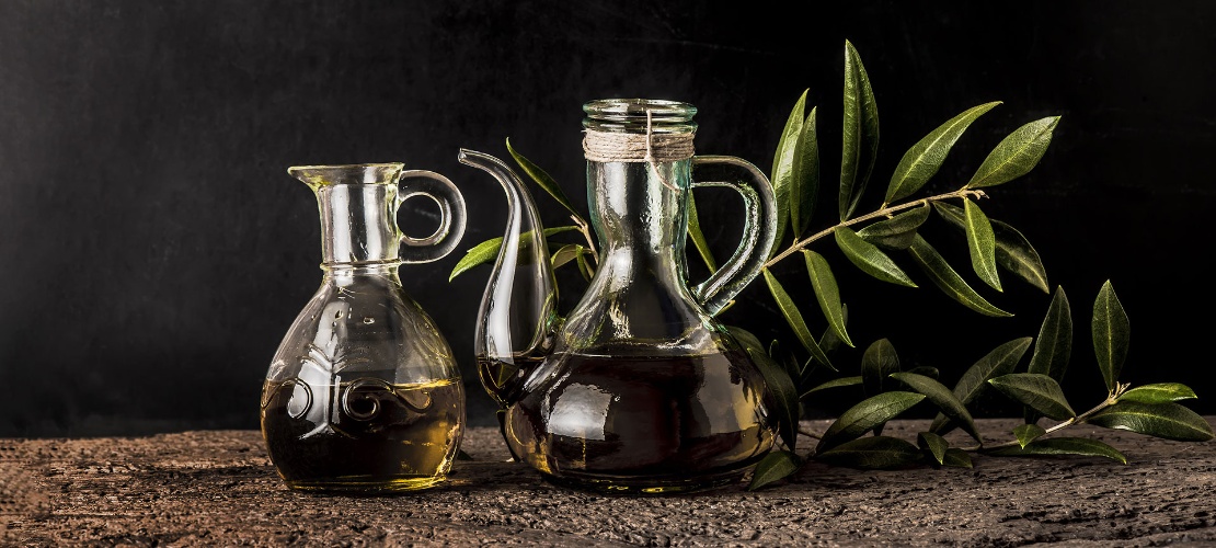 Bottles of olive oil