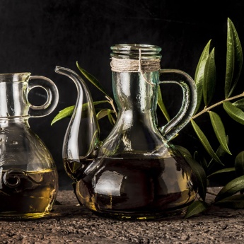 Bottles of olive oil