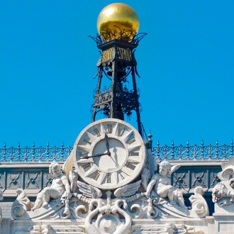 Banco de España. Madrid. Reloj del chaflán