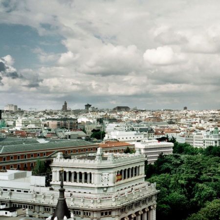 View from the rooftop terrace in the Círculo de Bellas Artes in Madrid