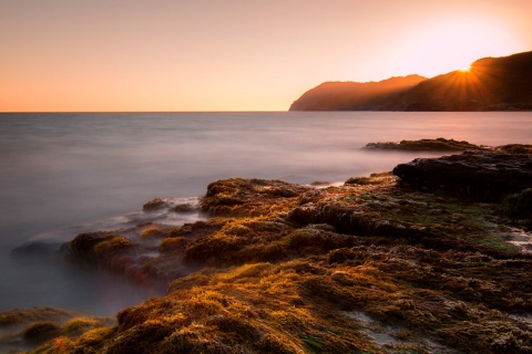 Playa de Calblanque al atardecer, Murcia.