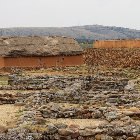 Ruins of the archaeological site of Numancia, in Soria