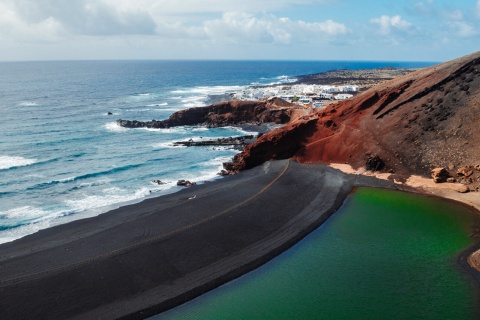 Grüne Lagune auf Lanzarote