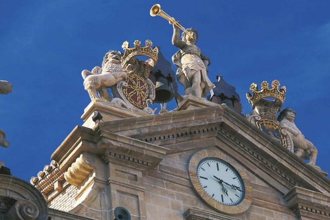 Detalhe da prefeitura de Pamplona