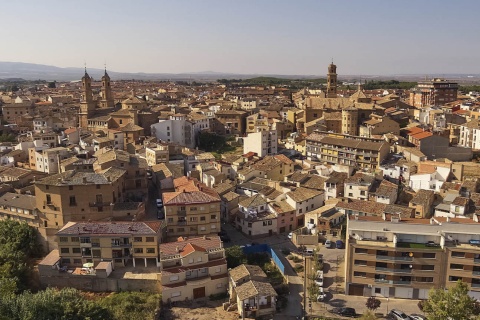 Panoramablick auf Corella in Navarra