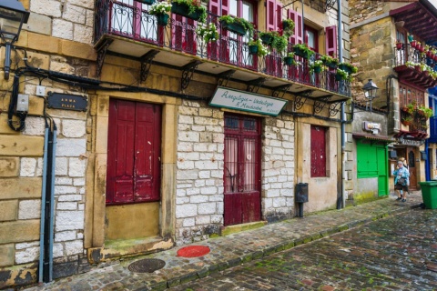 Streets of Hondarribia in Guipúzcoa (the Basque Country)