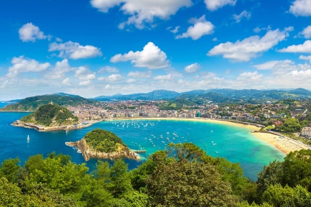 Aerial view of San Sebastian. Guipuzkoa