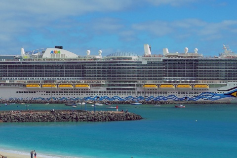 Bateau de croisière à Puerto Rosario, Fuerteventura