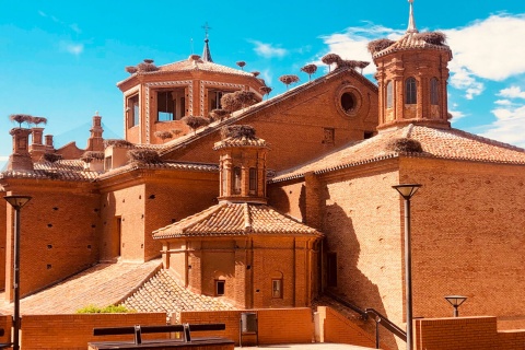 Collegiate church of San Miguel in Alfaro. The largest colony of storks in Europe