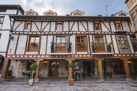 Plaza Mayor square in Ezcaray (La Rioja)