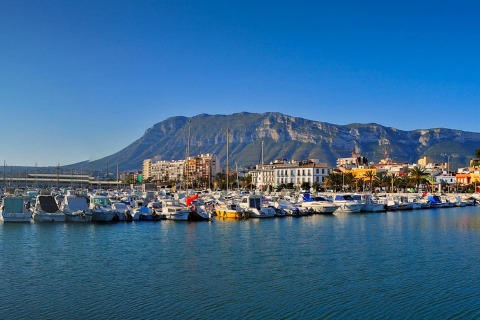 Imagem panorâmica de Dénia. Alicante