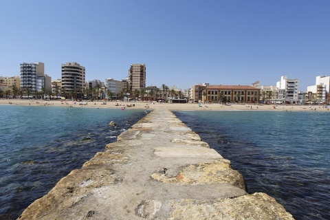 Panoramablick auf Vinaròs (Castellón, Region Valencia)