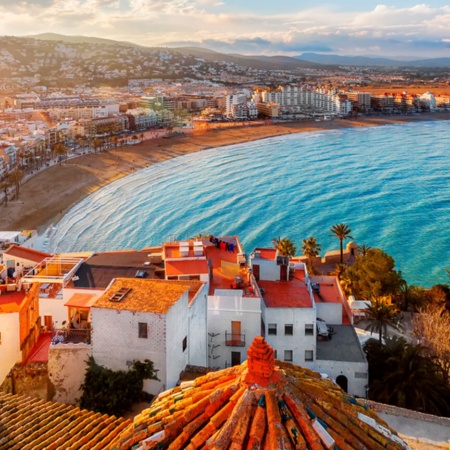 View of Peñiscola from the castle of Papa Luna