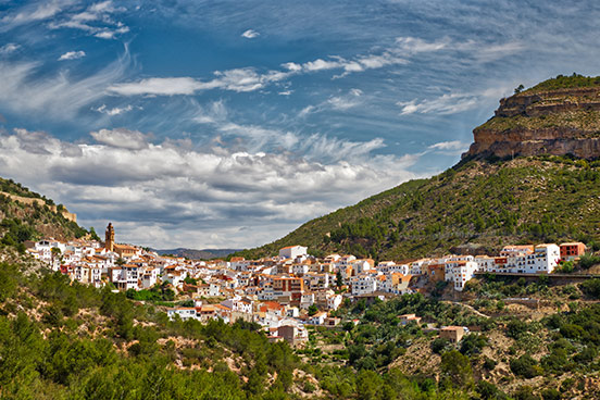 Dorf Chulilla in Valencia, Autonome Region Valencia