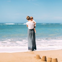 Famiglia in spiaggia