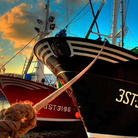 Fischerboote in Santoña