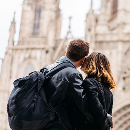 Tourists in Barcelona