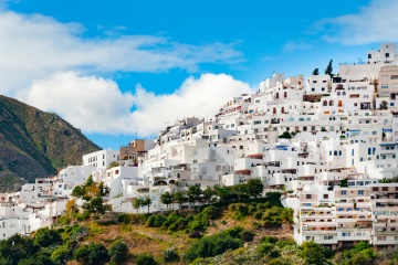 Blick auf Mojácar, Almería (Andalusien)