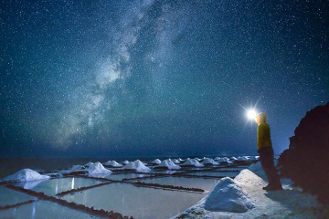 Astroturimo nelle Saline di Fuencaliente nell’isola di La Palma, isole Canarie