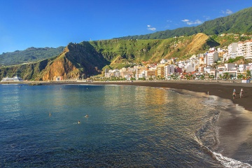 Praia de Santa Cruz de la Palma, na ilha de La Palma (Ilhas Canárias)