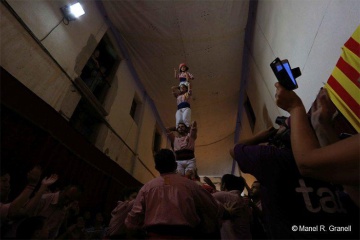 Castells (torres humanas) en las fiestas de Sant Magí, en Tarragona (Cataluña)