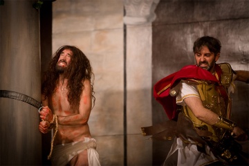 Representación de La Pasión en la Semana Santa de Sagunto (Valencia)