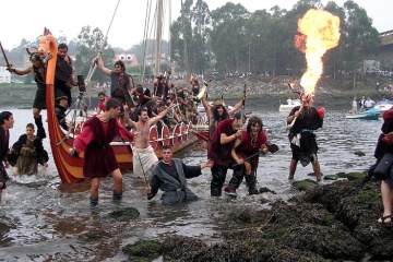 Processione Vichinga di Catoira, a Pontevedra (Galizia)