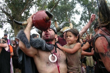 Viking Procession in Catoira, Pontevedra (Galicia)