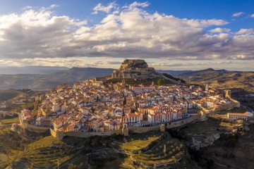 Aerial view of Morella, Castellón