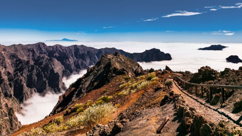 Mirador del Roque de los Muchachos en la isla de la Palma