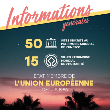 Autres informations : 49 sites classés au patrimoine mondial de l