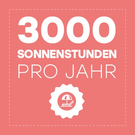 3.000 Sonnenstunden im Jahr